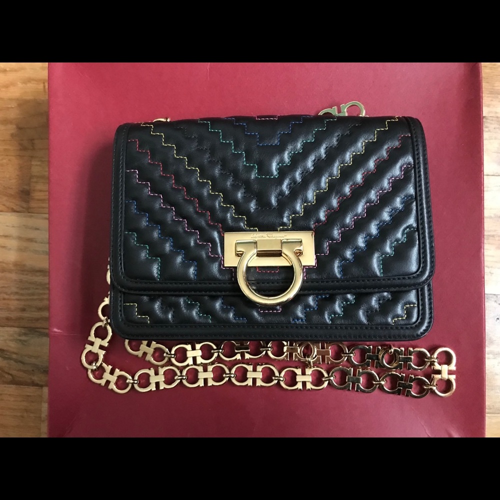 Salvatore Ferragamo Women’s Black Leather Handbag